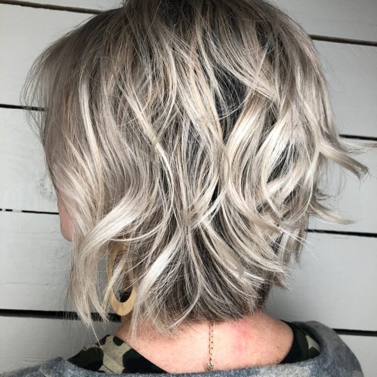 Silver blended bob haircut at J.Capelli Salon, League City TX